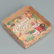 Коробка «С Новым годом чашка», 13 × 13 × 3 см